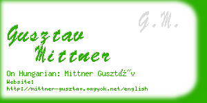 gusztav mittner business card